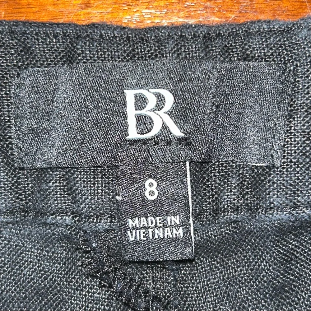 Banana Republic Black 100% Linen‎ Ankle Trouser Pants